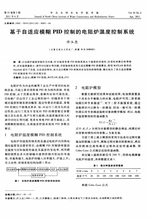 基于自适应模糊PID控制的电阻炉温度控制系统