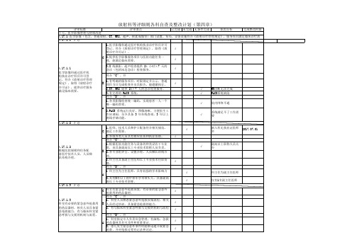 放射科等评细则各科自查及整改方案