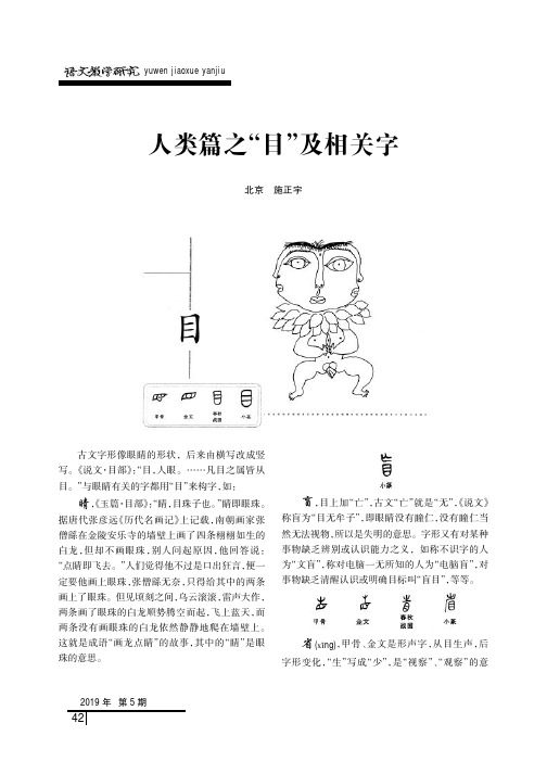 人类篇之“目”及相关字