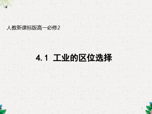 人教版高一地理必修2 4.1工业的区位因素与区位选择课件2