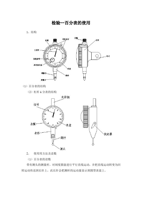 检验--百分表的使用