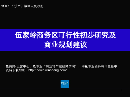 长沙伍家岭商务区可行性研究及商业规划建议(129页)