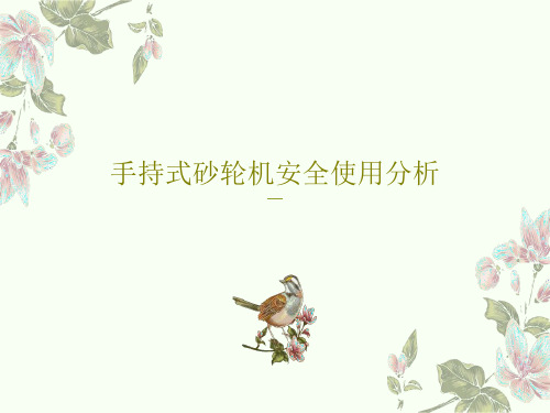 手持式砂轮机安全使用分析36页PPT