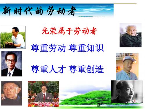 2011高一政治课件：新时代的劳动者