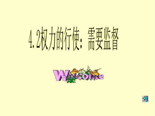 政治:2.4.2《权力的行使:需要监督》课件(必修2)(1)
