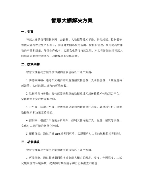 智慧大棚解决方案