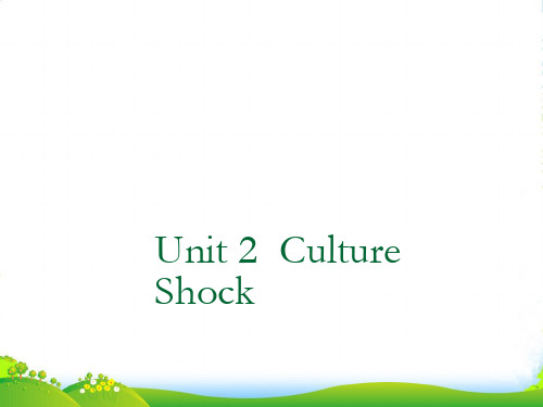 牛津深圳版九年级英语下册Unit 2 Culture shock优质课件(共11张PPT)