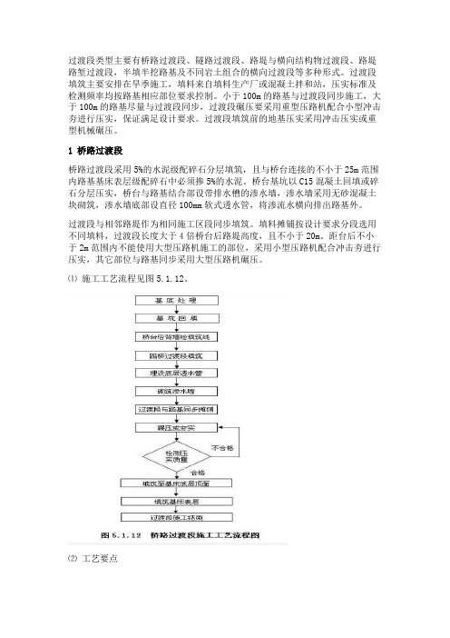 过渡段施工方法及工艺