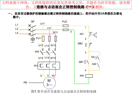 最新连续和点动混合正转控制线路专业知识讲座