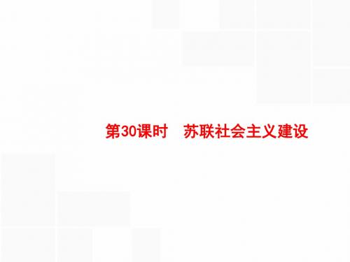 2018高中历史人民版一轮课件：30 苏联社会主义建设