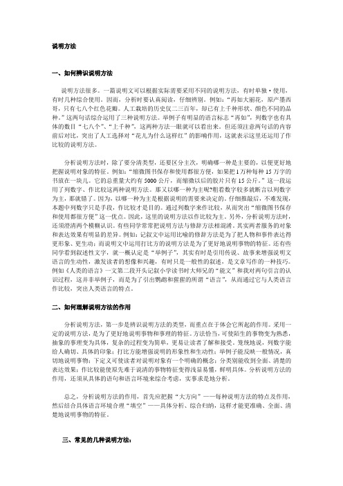 中考语文说明文专题复习说明方法育源乔岩