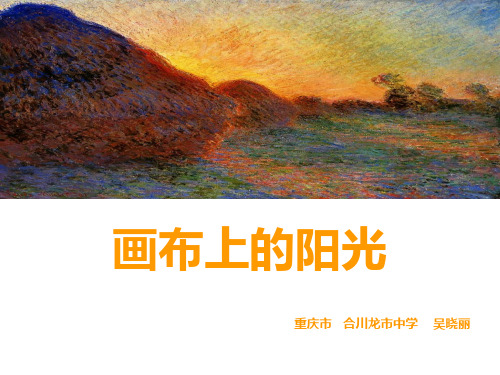 湘美版九年级下册美术《第一课 画布上的阳光》(一等奖课件)