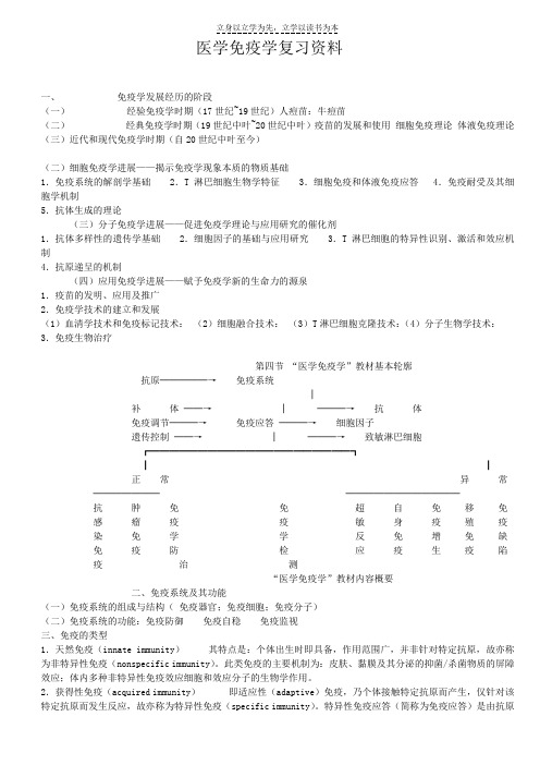 医学免疫学复习资料