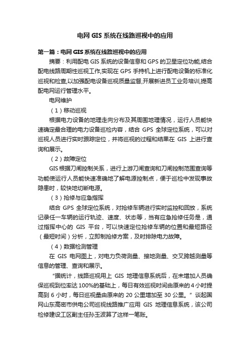 电网GIS系统在线路巡视中的应用