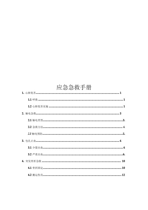 应急急救手册-安全应急手册