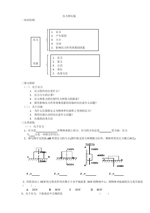 第一课时压力和压强