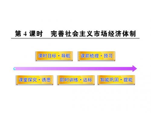 高中政治配套课件：5.4完善社会主义市场经济体制(人教版选修2)