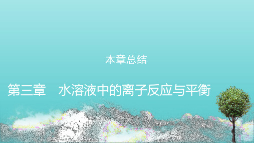 新教材高中化学第3章水溶液中的离子反应与平衡本章总结课件新人教版选择性必修1ppt