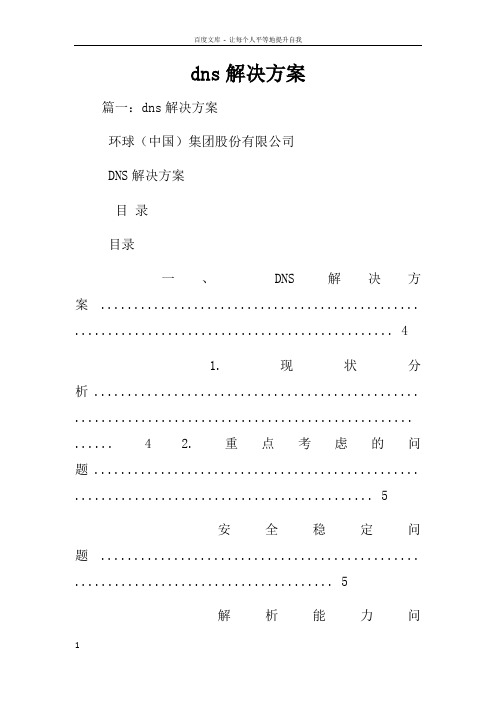 dns解决方案