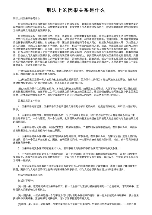 刑法上的因果关系是什么