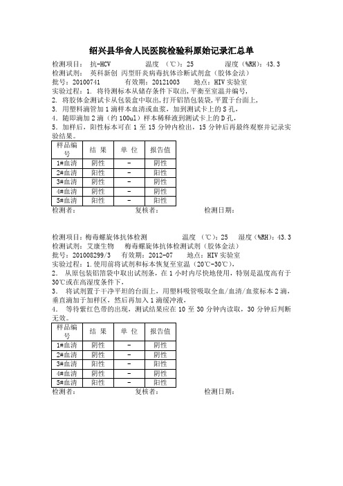 HIV盲样检测(1)