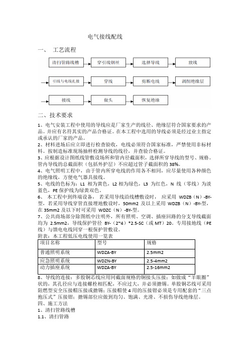 配线接线安装技术要求