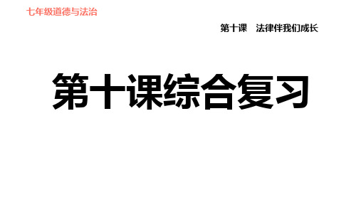 人教版道德与法治七年级下册第十课法律伴我们成长