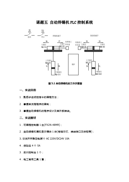 自动焊锡机PLC控制系统