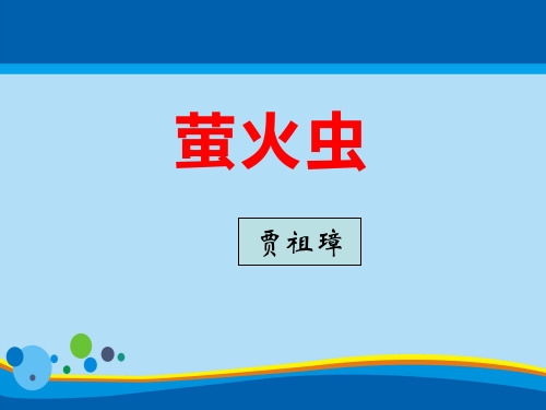 《萤火虫》PPT【精选推荐课件】