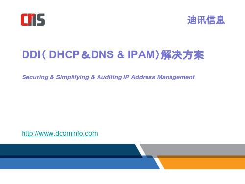 DDI (DNS,DHCP,IP地址管理) 解决方案概述