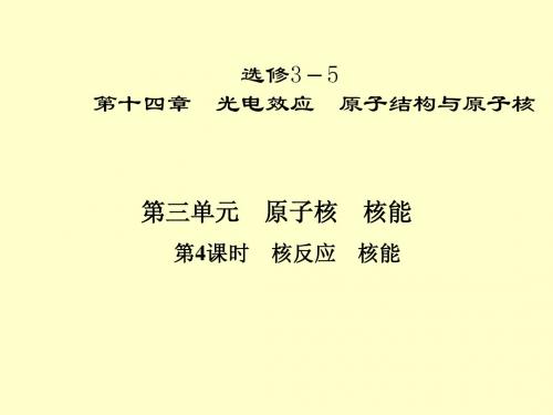 2013高考一轮复习优秀课件：光电效应+原子结构与原子核 第三单元  第4课时