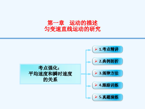 《创新设计》高考物理大一轮复习精讲课件：数字资料包考点强化：平均速度和瞬时速度的关系