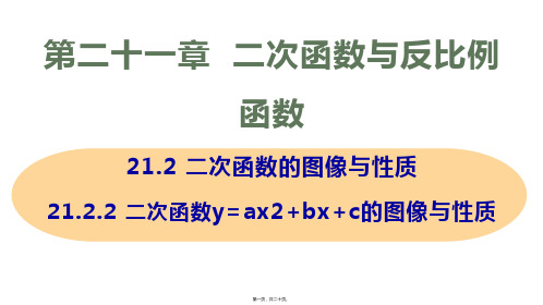 新沪科版九年级上册初中数学 21-2-2二次函数的图形与性质 教学课件