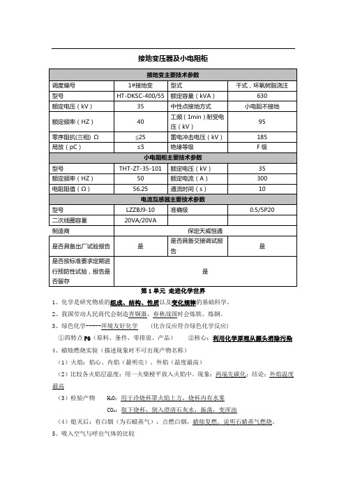 最新接地变压器及小电阻柜