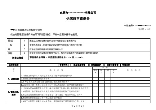 3--供应商审查报告