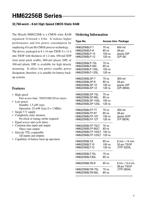 HM62256BLFP-10T中文资料