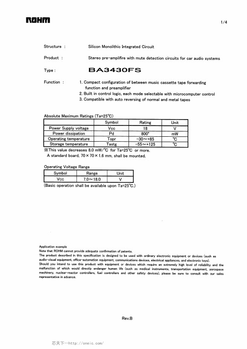 BA3430FS-E2, 规格书,Datasheet 资料