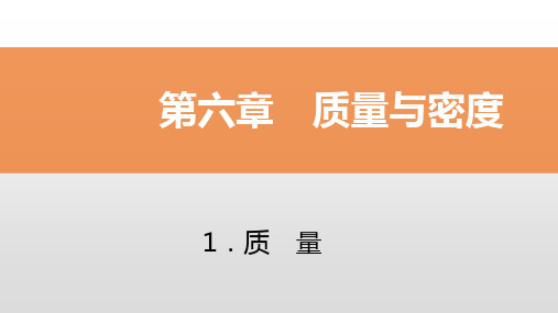 教科版八年级物理上册第六章质量与密度课件