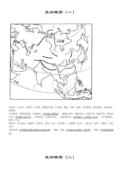 世界区域地理地图填充图