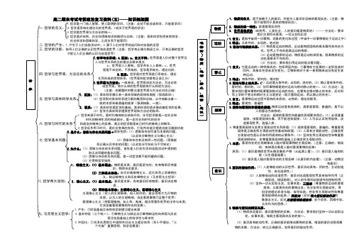 高二期末考试考前政治复习资料(五)——知识框架图