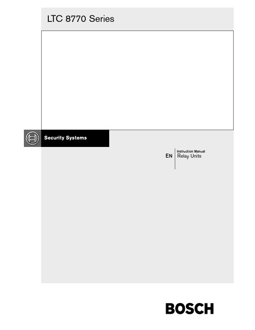 LTC 8770 系列欧洲版指南 布核安全系统电子操纵器说明书