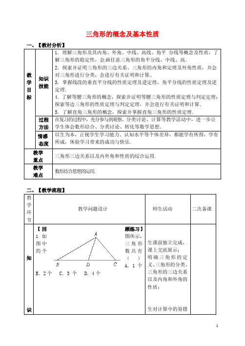 山东省郯城县红花镇中考数学专题复习 专题五 三角形与