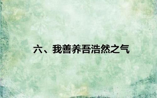 2017-2018学年高中新课标·语文·先秦诸子选读课件：2.6我善养吾浩然之气