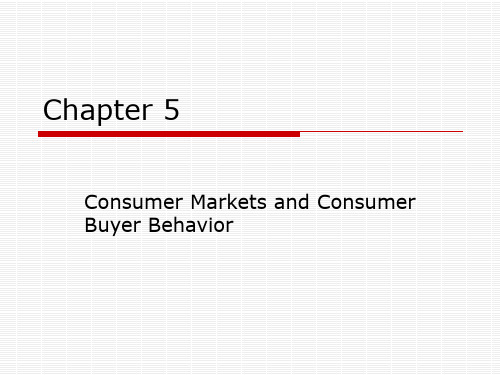 Consumer Markets and Consumer Buyer Behavior