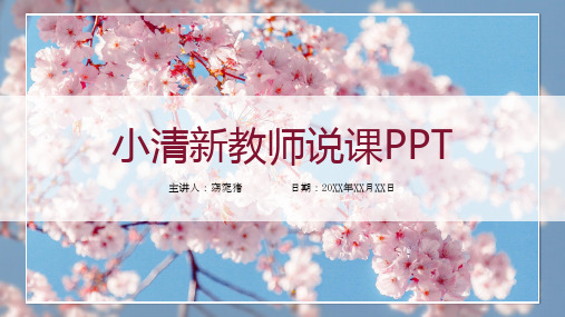 小清新教师说课PPT