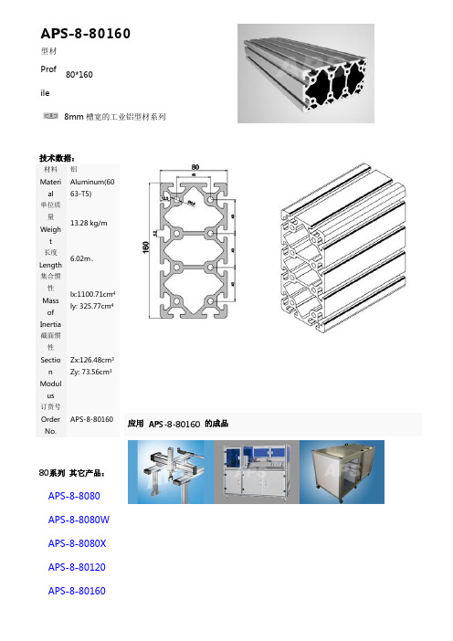 80160工业铝型材