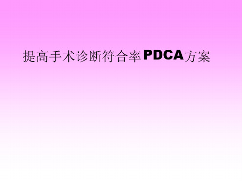 放射——提高影像诊断符合率PDCA