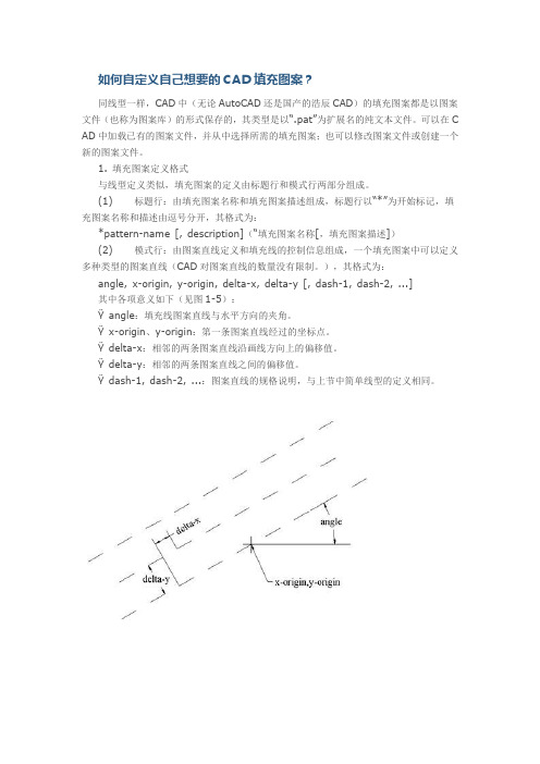 如何自定义自己想要的CAD填充图案1