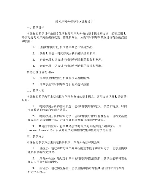 时间序列分析基于r课程设计