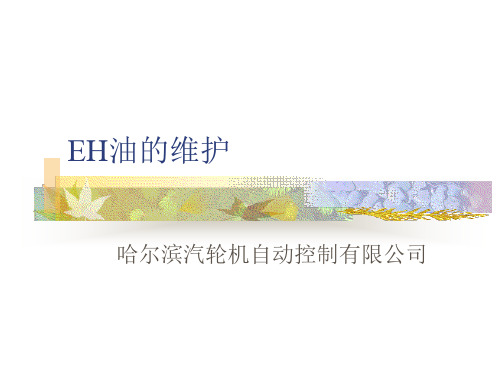 EH油的维护讲解